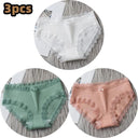Soft Cotton Lace Panties Set Comfortable Lingerie Trio Soft Cotton Lace Panties Set Comfortable Lingerie Trio