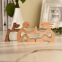 Personalized Hand Carved Dog Family Figurine For Pet Lovers Personalized Hand Carved Dog Family Figurine For Pet Lovers