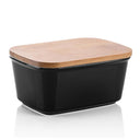 LOVECASA 500ML Nordic Porcelain Butter Box with Bamboo Lid LOVECASA 500ML Nordic Porcelain Butter Box with Bamboo Lid