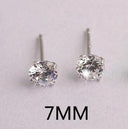 Sparkling Crystal Silver Stud Earrings Elegant Wedding Jewelry Sparkling Crystal Silver Stud Earrings Elegant Wedding Jewelry