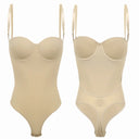 Womens Underwire Padded Push Up Backless Bodysuit Shapewear Womens Underwire Padded Push Up Backless Bodysuit Shapewear