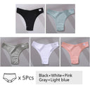 Brazilian Cotton T-Back Panties Cozy Low-Rise Underwear Set Brazilian Cotton T-Back Panties Cozy Low-Rise Underwear Set