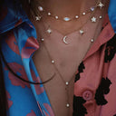 Boho Multi Element Crystal Layered Necklace for Women Boho Multi Element Crystal Layered Necklace for Women