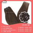 Straight Remy Human Hair Clip-In Extensions Black Blonde 20 Inch Straight Remy Human Hair Clip-In Extensions Black Blonde 20 Inch