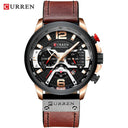 CURREN Men's Military Leather Chronograph Watch Stylish Timepiece CURREN Men's Military Leather Chronograph Watch Stylish Timepiece