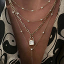 Boho Multi Element Crystal Layered Necklace for Women Boho Multi Element Crystal Layered Necklace for Women
