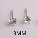 Sparkling Crystal Silver Stud Earrings Elegant Wedding Jewelry Sparkling Crystal Silver Stud Earrings Elegant Wedding Jewelry