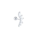 Moon Stud Earring Sterling Silver Jewelry With Zircon Glam Moon Stud Earring Sterling Silver Jewelry With Zircon Glam