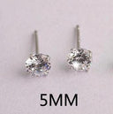 Sparkling Crystal Silver Stud Earrings Elegant Wedding Jewelry Sparkling Crystal Silver Stud Earrings Elegant Wedding Jewelry