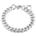 Chunky Stainless Steel Curb Chain Bracelet Men's Jewelry Chunky Stainless Steel Curb Chain Bracelet Men's Jewelry