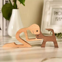 Personalized Hand Carved Dog Family Figurine For Pet Lovers Personalized Hand Carved Dog Family Figurine For Pet Lovers