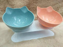 Double Cat Bowl Set Elevated Feeding Bowls For Cats Double Cat Bowl Set Elevated Feeding Bowls For Cats