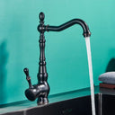 Quyanre Black Bronze Retro Antique Brass Kitchen Faucet Quyanre Black Bronze Retro Antique Brass Kitchen Faucet