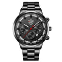 Stainless Steel Calendar Quartz Watch with Luminous Hands Stainless Steel Calendar Quartz Watch with Luminous Hands