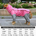 Large Dog Waterproof Hooded Raincoat Jacket Overalls 6XL Large Dog Waterproof Hooded Raincoat Jacket Overalls 6XL