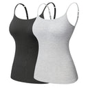 Adjustable Cotton Cami with Shelf Bra Women's Tank Top Adjustable Cotton Cami with Shelf Bra Women's Tank Top