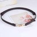 Adjustable Gold Buckle Waist Belt Skinny Accessory For Women Adjustable Gold Buckle Waist Belt Skinny Accessory For Women