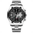 Elegant Stainless Steel Watch Modern Men's Waterproof Calendar Elegant Stainless Steel Watch Modern Men's Waterproof Calendar