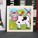 Kids Cartoon Animal Traffic Wooden Educational Puzzle Set Kids Cartoon Animal Traffic Wooden Educational Puzzle Set