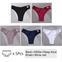 Brazilian Cotton T Back Panties Cozy Low Rise Underwear Set Brazilian Cotton T Back Panties Cozy Low Rise Underwear Set
