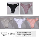 Brazilian Cotton T Back Panties Cozy Low Rise Underwear Set Brazilian Cotton T Back Panties Cozy Low Rise Underwear Set