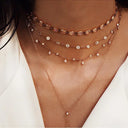 Boho Multi Element Crystal Layered Necklace for Women Boho Multi Element Crystal Layered Necklace for Women