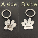 Personalized Stainless Steel Pet Photo Necklace and Keychain Personalized Stainless Steel Pet Photo Necklace and Keychain