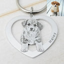 Personalized Stainless Steel Pet Photo Necklace and Keychain Personalized Stainless Steel Pet Photo Necklace and Keychain