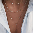 Boho Multi Element Crystal Layered Necklace for Women Boho Multi Element Crystal Layered Necklace for Women