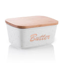 LOVECASA 500ML Nordic Porcelain Butter Box with Bamboo Lid LOVECASA 500ML Nordic Porcelain Butter Box with Bamboo Lid