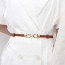 Adjustable Gold Buckle Waist Belt Stylish Skinny Accessory Adjustable Gold Buckle Waist Belt Stylish Skinny Accessory