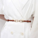 Adjustable Gold Buckle Waist Belt Skinny Accessory For Women Adjustable Gold Buckle Waist Belt Skinny Accessory For Women