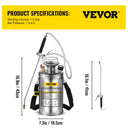 VEVOR Stainless Steel Hand Pump Sprayer For Garden Use VEVOR Stainless Steel Hand Pump Sprayer For Garden Use