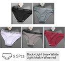 Five Pack Cotton Panties Set Stylish Low Waist Briefs Women Five Pack Cotton Panties Set Stylish Low Waist Briefs Women