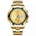 Elegant Stainless Steel Watch Modern Men's Waterproof Calendar Elegant Stainless Steel Watch Modern Men's Waterproof Calendar