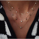 Boho Multi Element Crystal Layered Necklace for Women Boho Multi Element Crystal Layered Necklace for Women