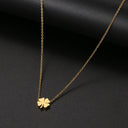 Stainless Steel Necklaces Minimalist Four-leaf Clover Pendant Stainless Steel Necklaces Minimalist Four-leaf Clover Pendant