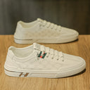 White Autumn Leisure Flats Men's Shoes for Casual Wear White Autumn Leisure Flats Men's Shoes for Casual Wear