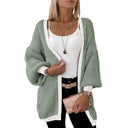 Fashion Drop-Shoulder Long-Sleeve Loose Cardigan Sweater Fashion Drop-Shoulder Long-Sleeve Loose Cardigan Sweater