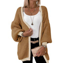 Fashion Drop-Shoulder Long-Sleeve Loose Cardigan Sweater Fashion Drop-Shoulder Long-Sleeve Loose Cardigan Sweater