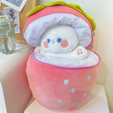 Strawberry Rabbit Doll Transformed Bed Pillow Cute Gift Strawberry Rabbit Doll Transformed Bed Pillow Cute Gift