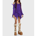 Ruched Asymmetrical Slim Fit Backless Sling Dress Style Ruched Asymmetrical Slim Fit Backless Sling Dress Style