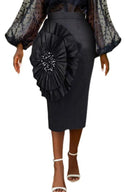 Sophisticated Floral Midi Skirt Plus Size Elegance Charm Sophisticated Floral Midi Skirt Plus Size Elegance Charm