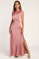 Smooth Elegance High Slit Socialite Dress Modern-Day Chic Smooth Elegance High Slit Socialite Dress Modern-Day Chic