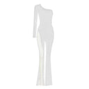 Sultry Sheer One Shoulder Jumpsuit Elegant Versatile Style Sultry Sheer One Shoulder Jumpsuit Elegant Versatile Style