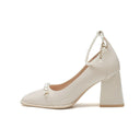 Encounter Pearl Cheongsam Heels Elegant Lady Footwear Encounter Pearl Cheongsam Heels Elegant Lady Footwear