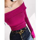 ZR Fashion Strapless T Shirt Streetwear For Spring ZR Fashion Strapless T Shirt Streetwear For Spring