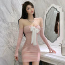 Internet Hot Anchor Halter Dress Chic Striped Fashion Statement Internet Hot Anchor Halter Dress Chic Striped Fashion Statement