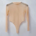 Spring Mesh Lace Tee: Chic Hollow Top For Stylish Comfort Spring Mesh Lace Tee: Chic Hollow Top For Stylish Comfort