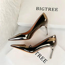 Bright Leather High Heels European Style Shoes Elegant Glamorous Bright Leather High Heels European Style Shoes Elegant Glamorous